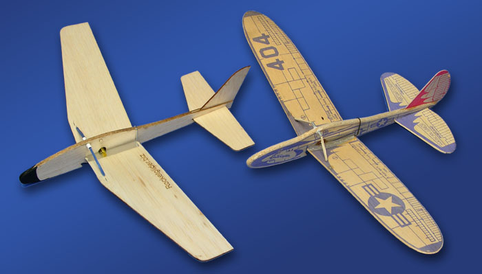 Rocket Glider and 404 Interceptor comparison of two folding wing planes